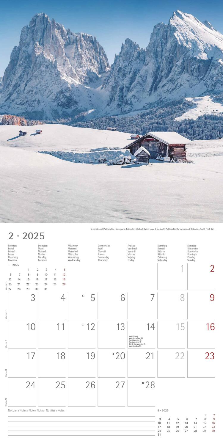 Bild: 4251732340926 | Alpen 2025 - Broschürenkalender 30x30 cm (30x60 geöffnet) -...