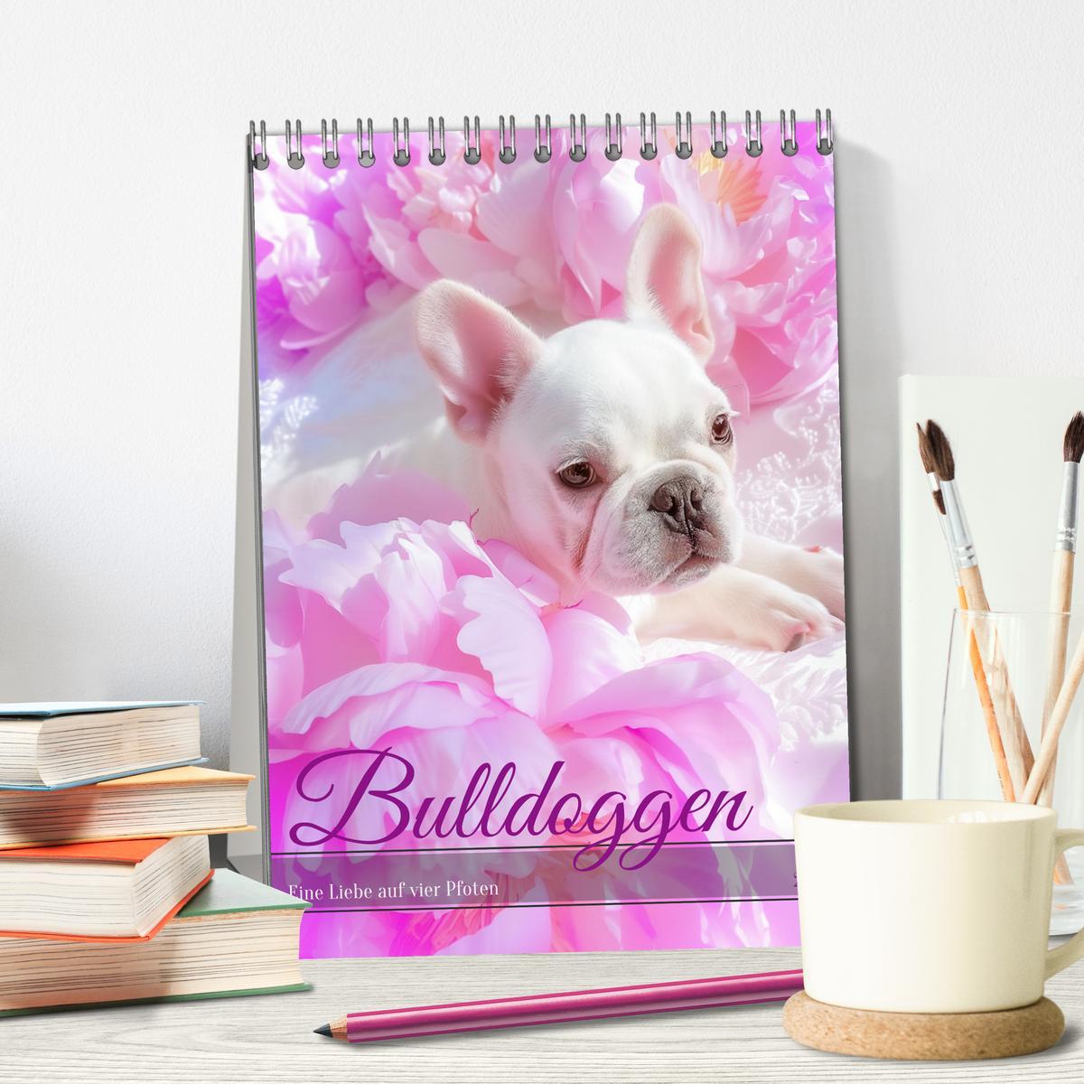 Bild: 9783383767814 | Bulldoggen (Tischkalender 2025 DIN A5 hoch), CALVENDO Monatskalender