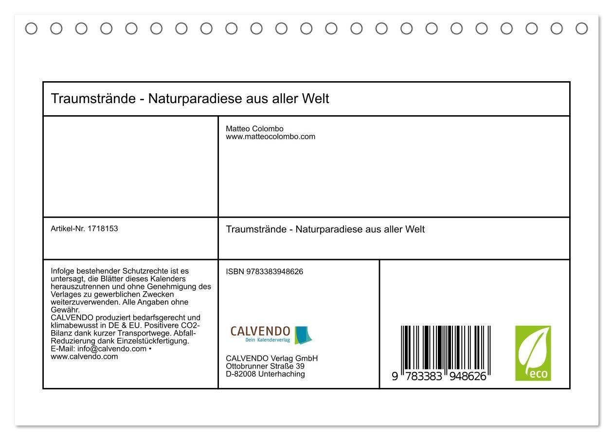 Bild: 9783383948626 | Traumstrände - Naturparadiese aus aller Welt (Tischkalender 2025...