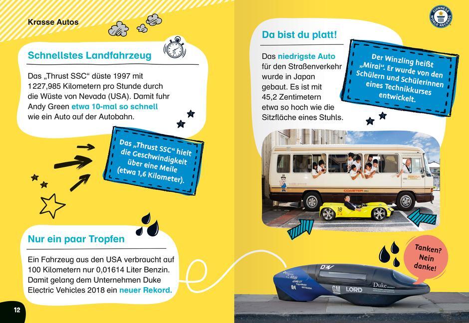 Bild: 9783473462605 | Guinness World Records für Erstleser - Fahrzeuge (Rekordebuch zum...