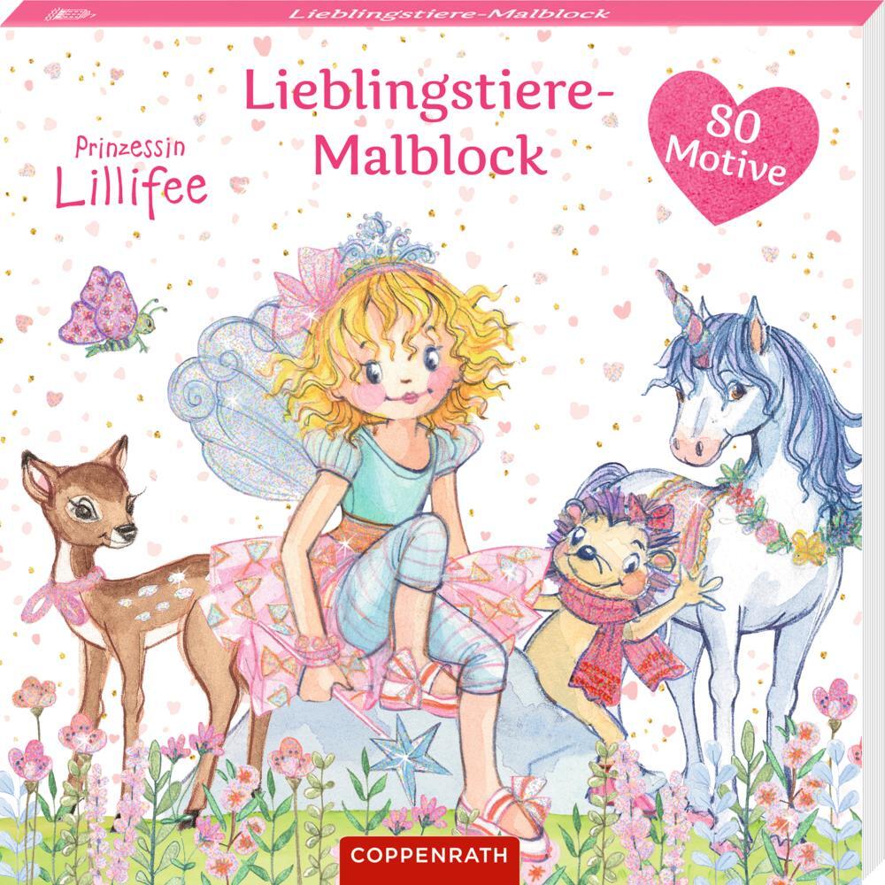 Cover: 9783649642862 | Lieblingstiere-Malblock (Prinzessin Lillifee) | 80 Motive | Buch