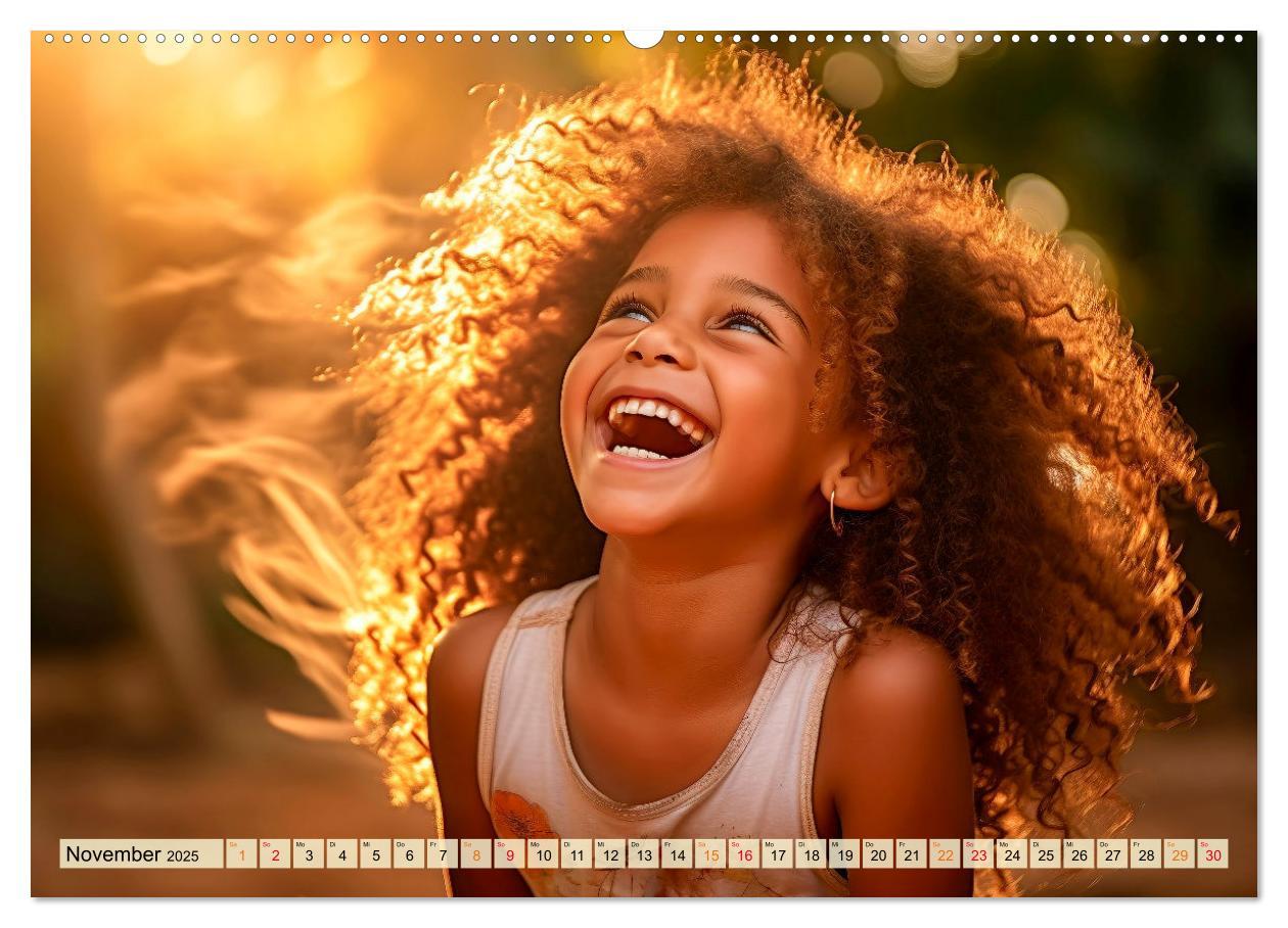 Bild: 9783383864797 | Kinder Lachen (hochwertiger Premium Wandkalender 2025 DIN A2 quer),...