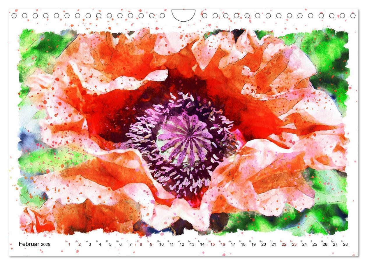 Bild: 9783435141241 | Mohnblüten in Aquarell (Wandkalender 2025 DIN A4 quer), CALVENDO...