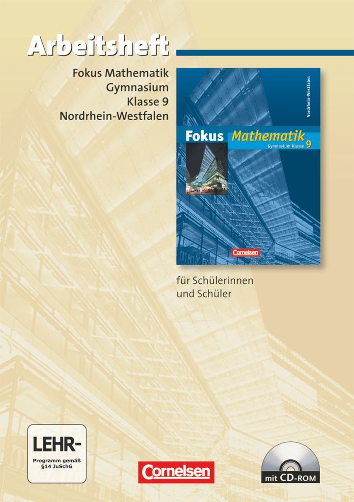 Cover: 9783464540220 | Fokus Mathematik 9. Schuljahr. Arbeitsheft. Neue Kernlehrpläne...