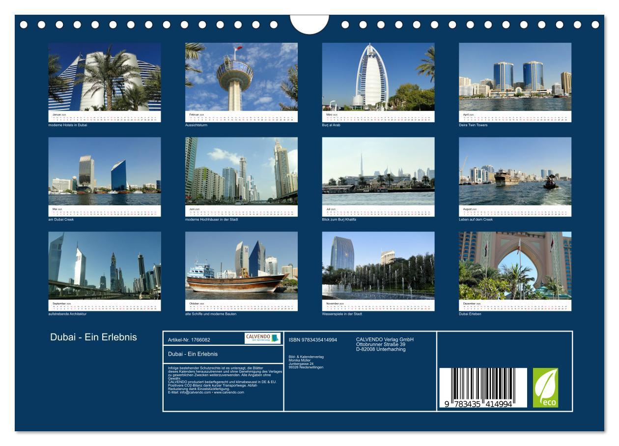 Bild: 9783435414994 | Dubai - Ein Erlebnis (Wandkalender 2025 DIN A4 quer), CALVENDO...