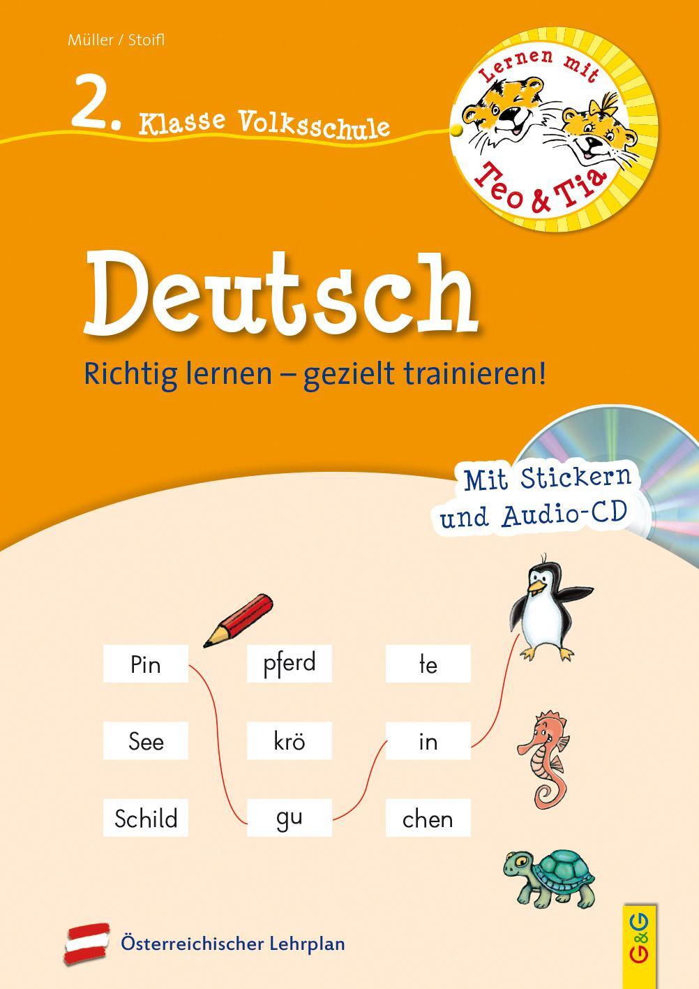 Cover: 9783707422016 | Lernen mit Teo und Tia Deutsch - 2. Klasse Volksschule mit CD | Buch