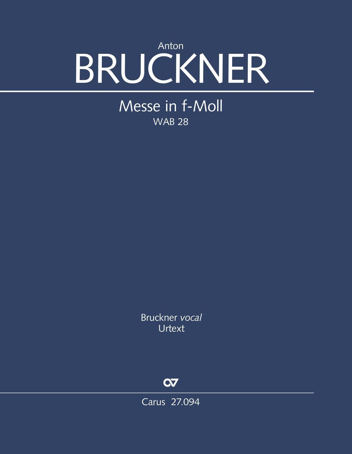 Cover: 9790007249984 | Messe in f-Moll (Klavierauszug) | WAB 28, 1893 | Anton Bruckner | Buch