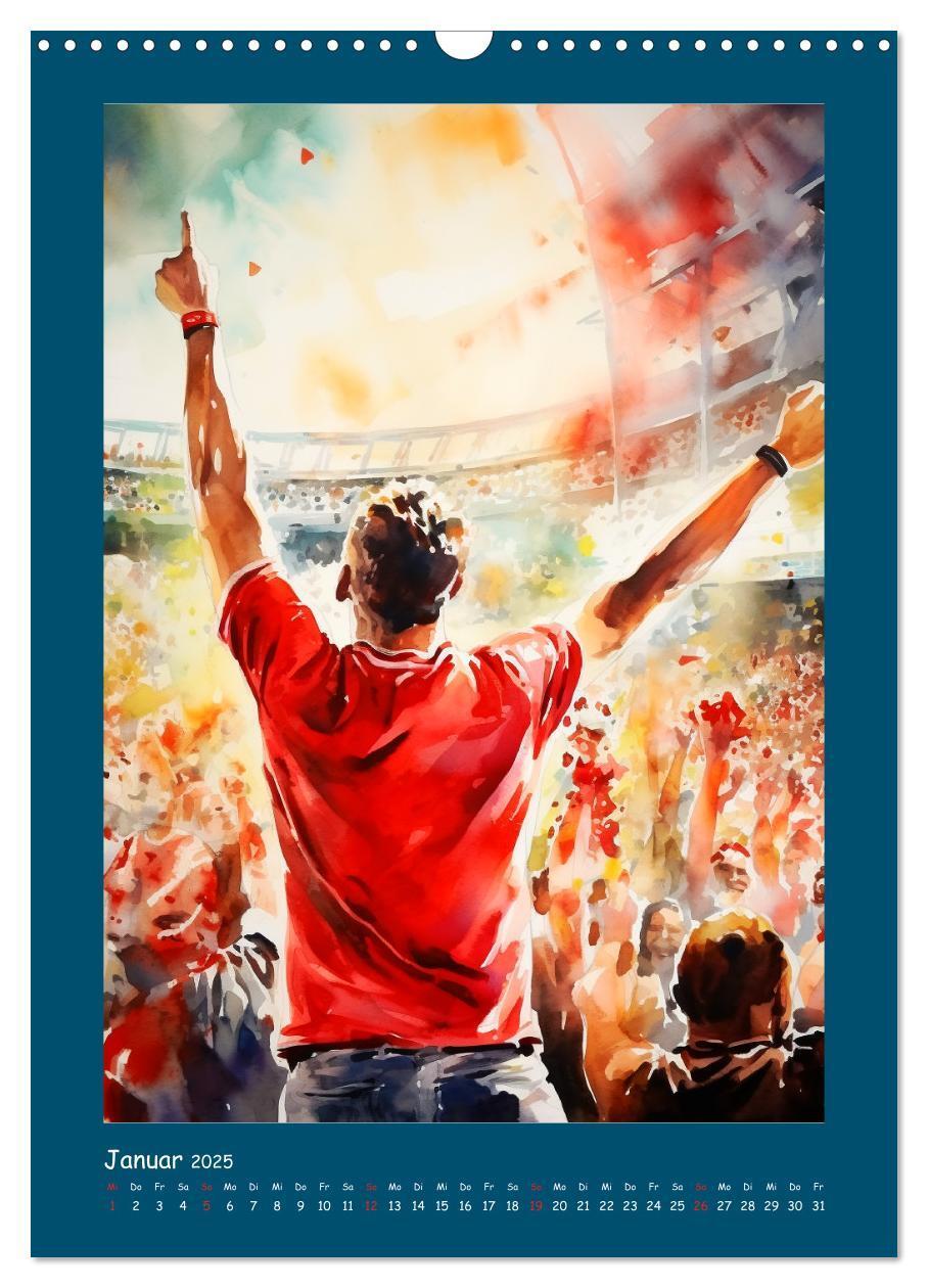 Bild: 9783383806889 | Leidenschaft Fussball. Stadionstimmung im Aquarellstil...