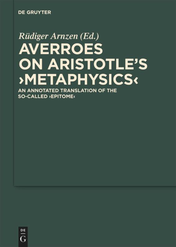 Cover: 9783110220018 | On Aristotle's "Metaphysics" | Averroes | Buch | ISSN | VII | Englisch