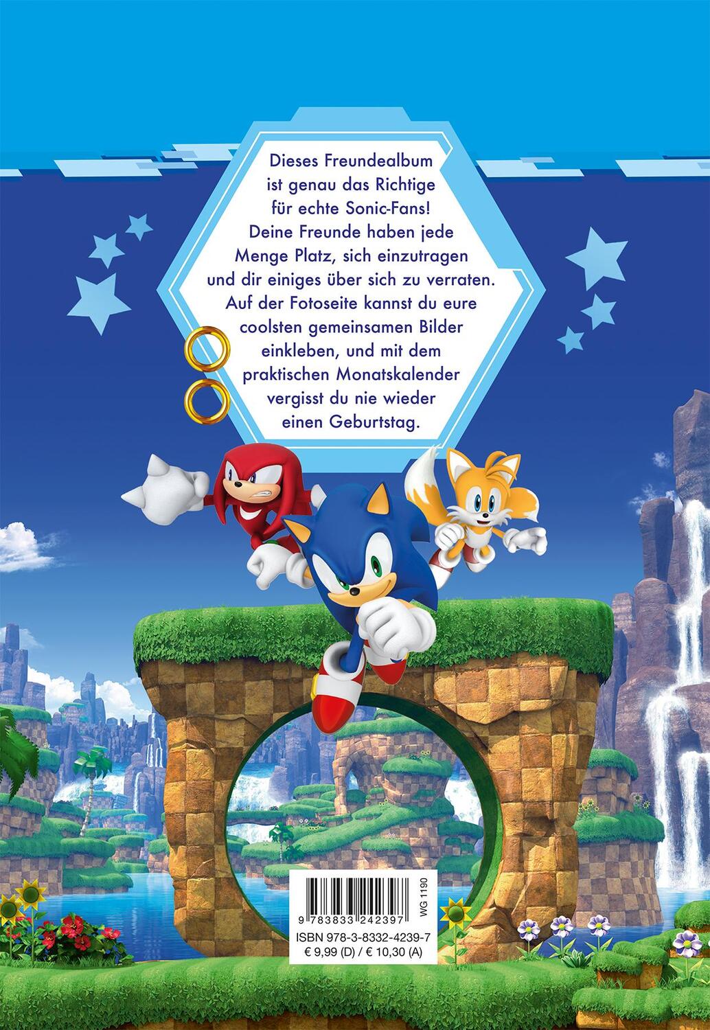 Rückseite: 9783833242397 | Sonic the Hedgehog: Meine Freunde | Freundebuch | Buch | 72 S. | 2022