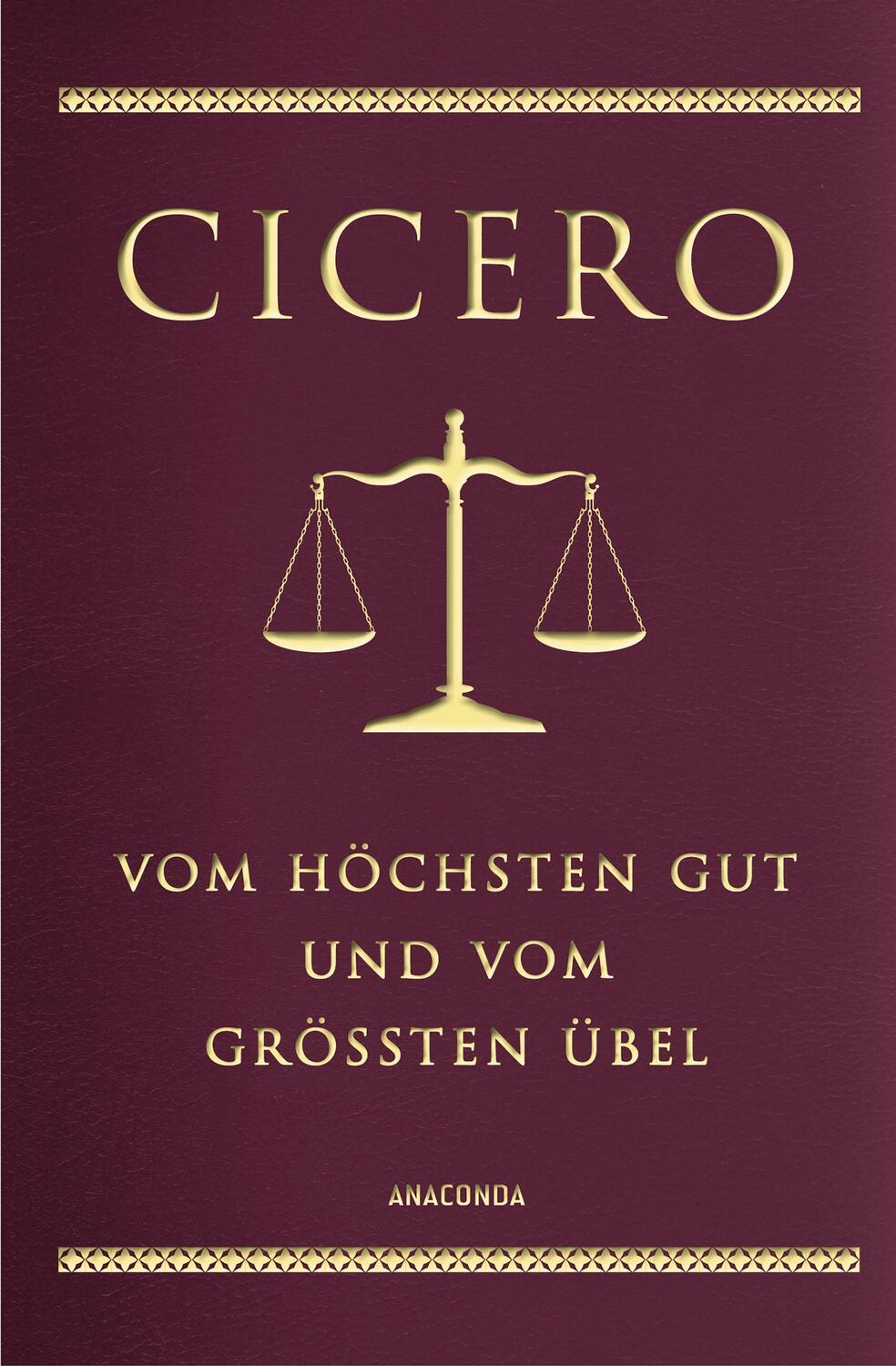 Cover: 9783730608050 | Vom höchsten Gut und vom größten Übel (Cabra-Lederausgabe) | Cicero