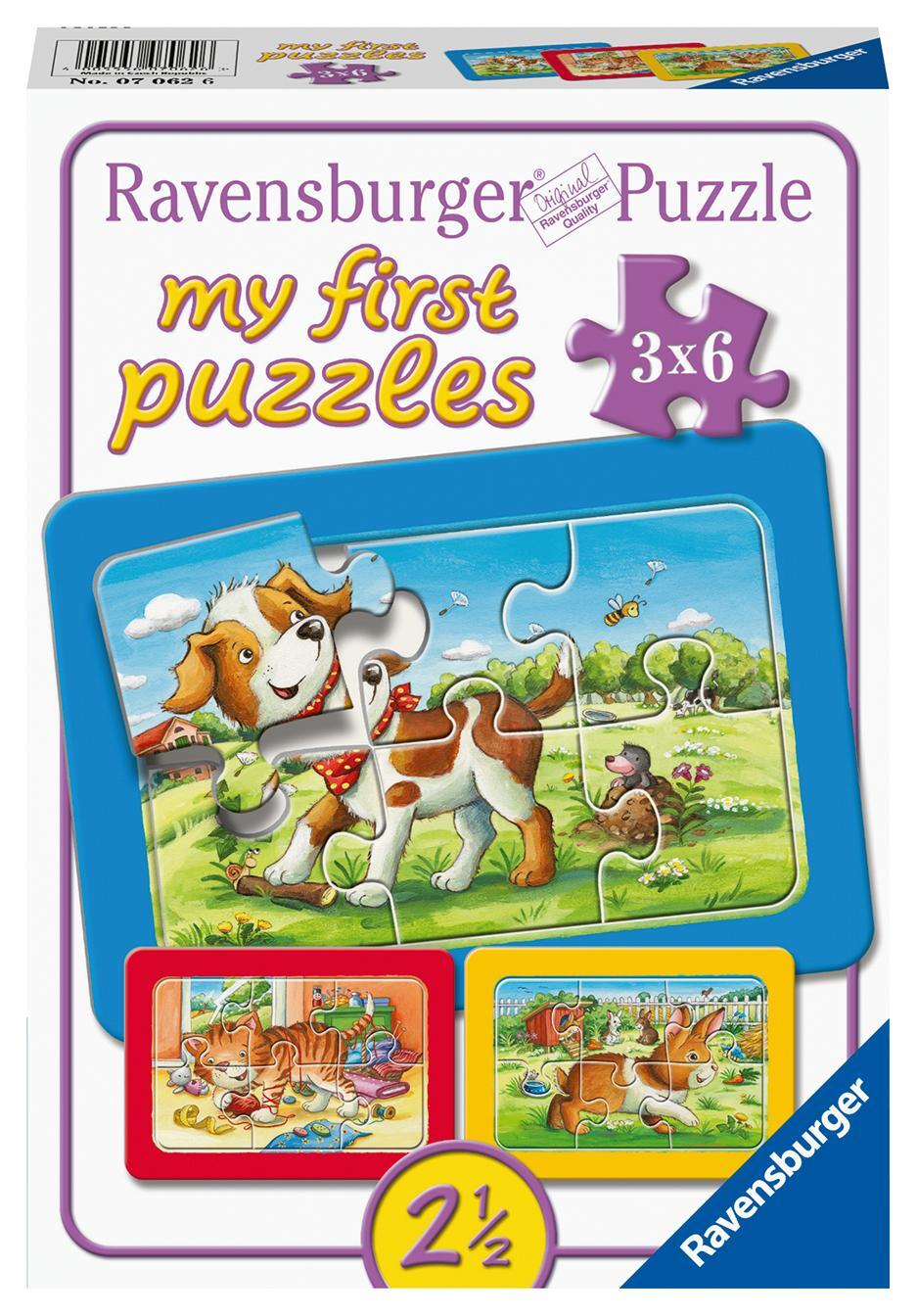 Cover: 4005556070626 | Meine Tierfreunde My first puzzle - Rahmenpuzzle 3 x 6 Teile | Spiel