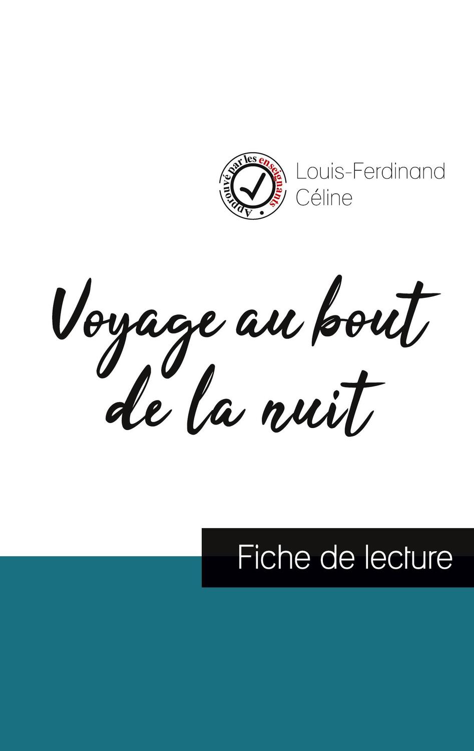 Cover: 9782759310654 | Voyage au bout de la nuit de Louis-Ferdinand Céline (fiche de...