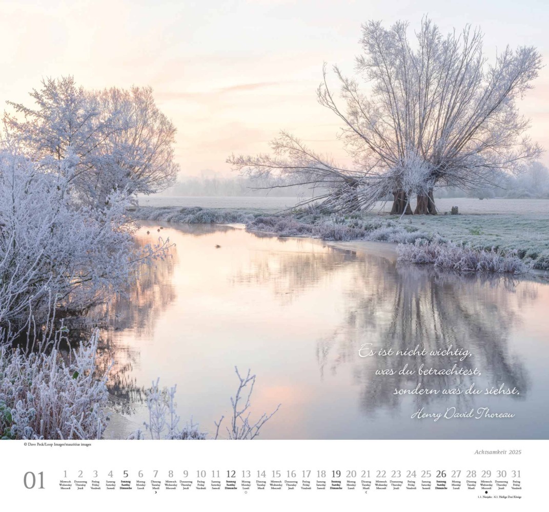 Bild: 4250809653495 | DUMONT - Achtsamkeit 2025 Wandkalender, 38x35,5cm,...