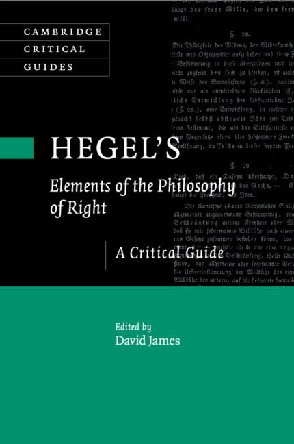 Cover: 9781107434929 | Hegel's 'Elements of the Philosophy of Right' | David James | Buch