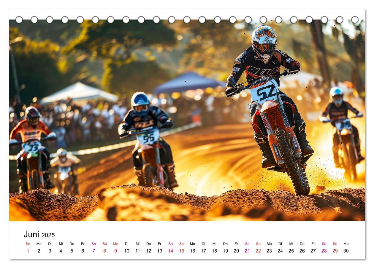 Bild: 9783457148082 | Motocross Erlebnisse (Tischkalender 2025 DIN A5 quer), CALVENDO...