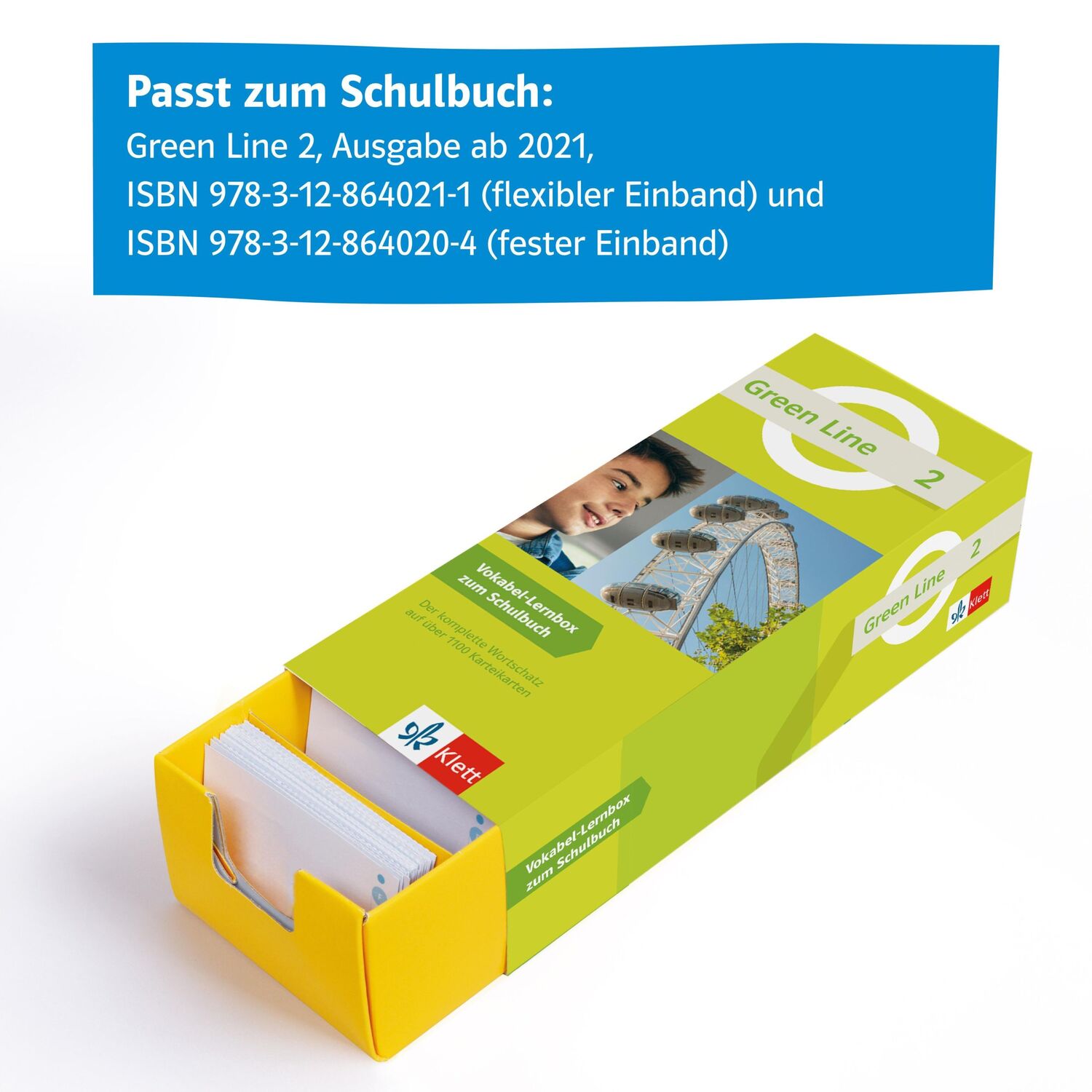 Bild: 9783129240724 | Green Line 2 (ab 2021) Klasse 6 Vokabel-Lernbox zum Schulbuch | Buch