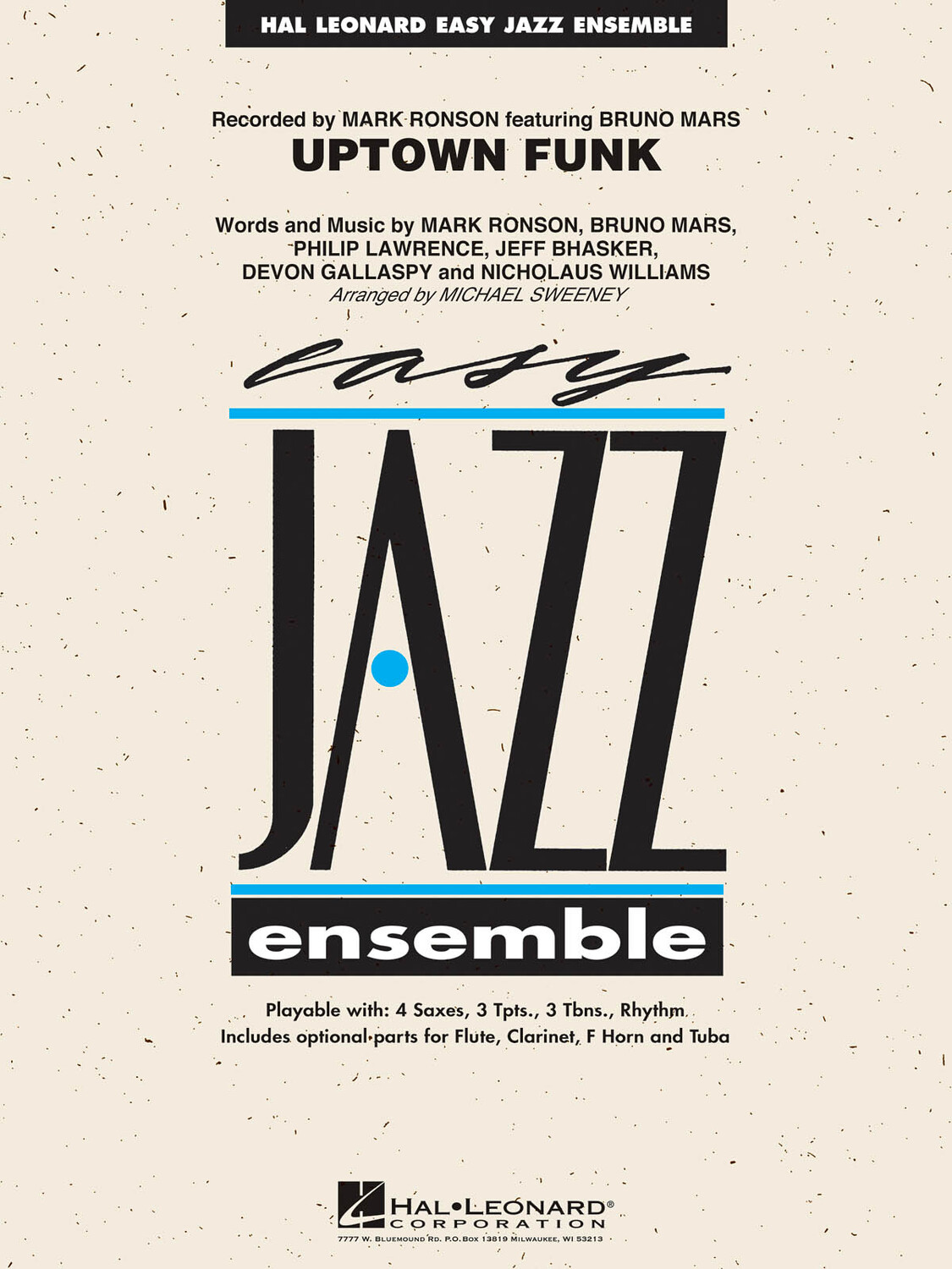 Cover: 888680067779 | Uptown Funk | Lawrence | Easy Jazz Ensemble Series | 2015
