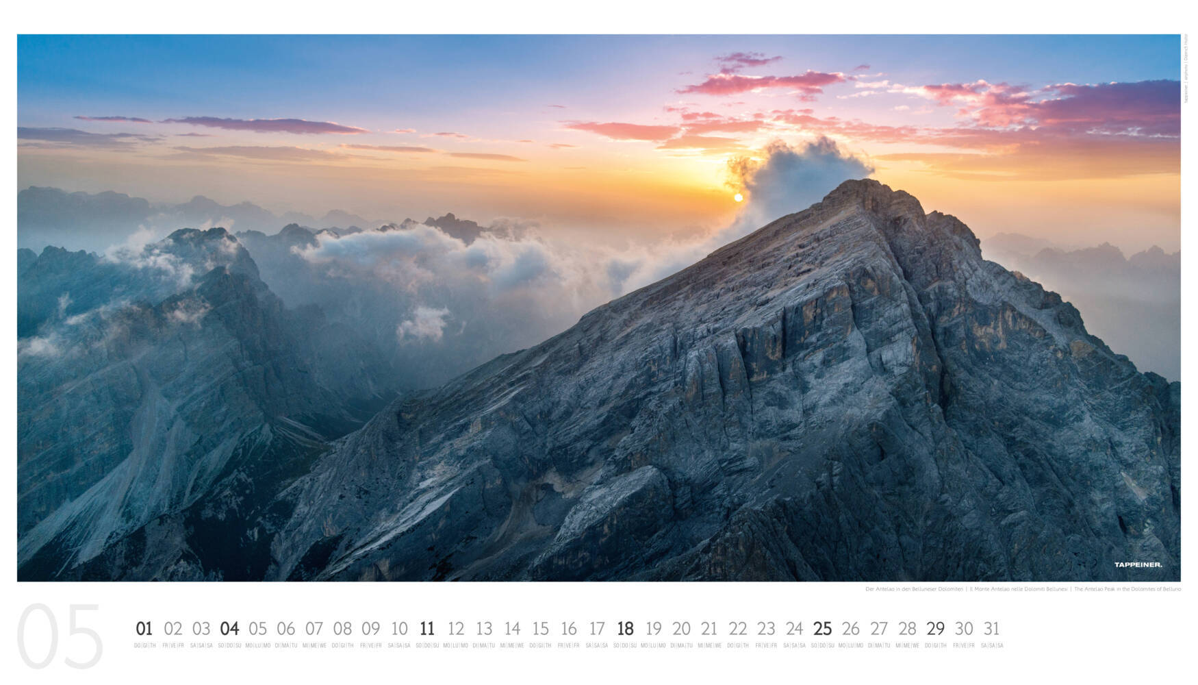 Bild: 9791280864154 | Luftbildkalender Dolomiten 2025 | Athesia-Tappeiner Verlag | Kalender