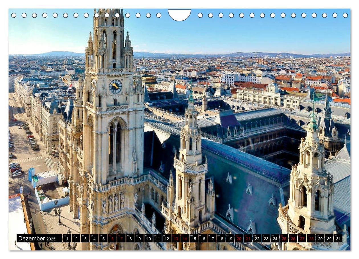 Bild: 9783435456994 | WIEN von oben (Wandkalender 2025 DIN A4 quer), CALVENDO Monatskalender