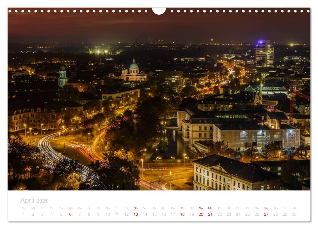 Bild: 9783435504114 | Hannover bei Nacht (Wandkalender 2025 DIN A3 quer), CALVENDO...