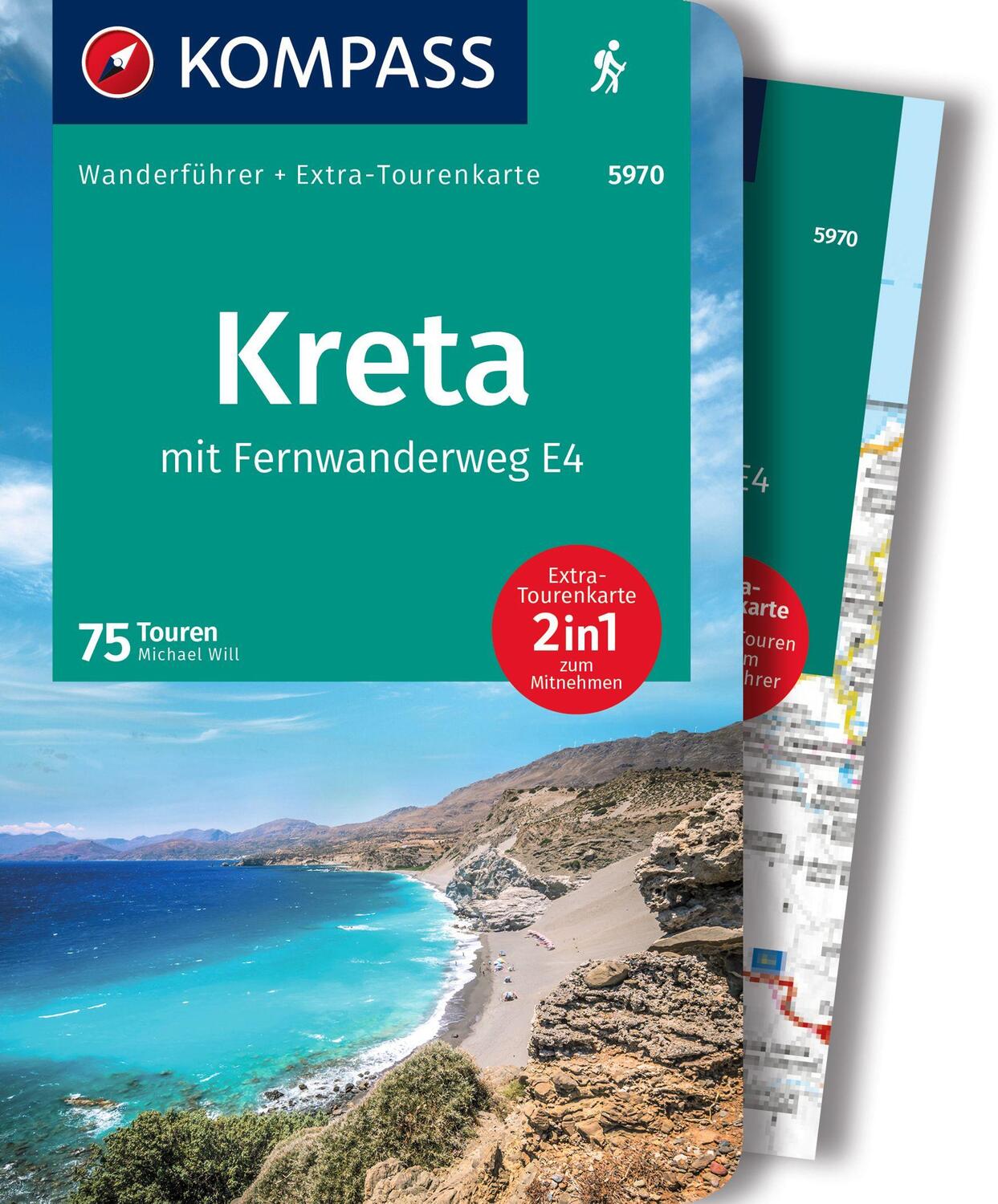 Cover: 9783991216094 | KOMPASS Wanderführer Kreta mit Weitwanderweg E4, 75 Touren mit...