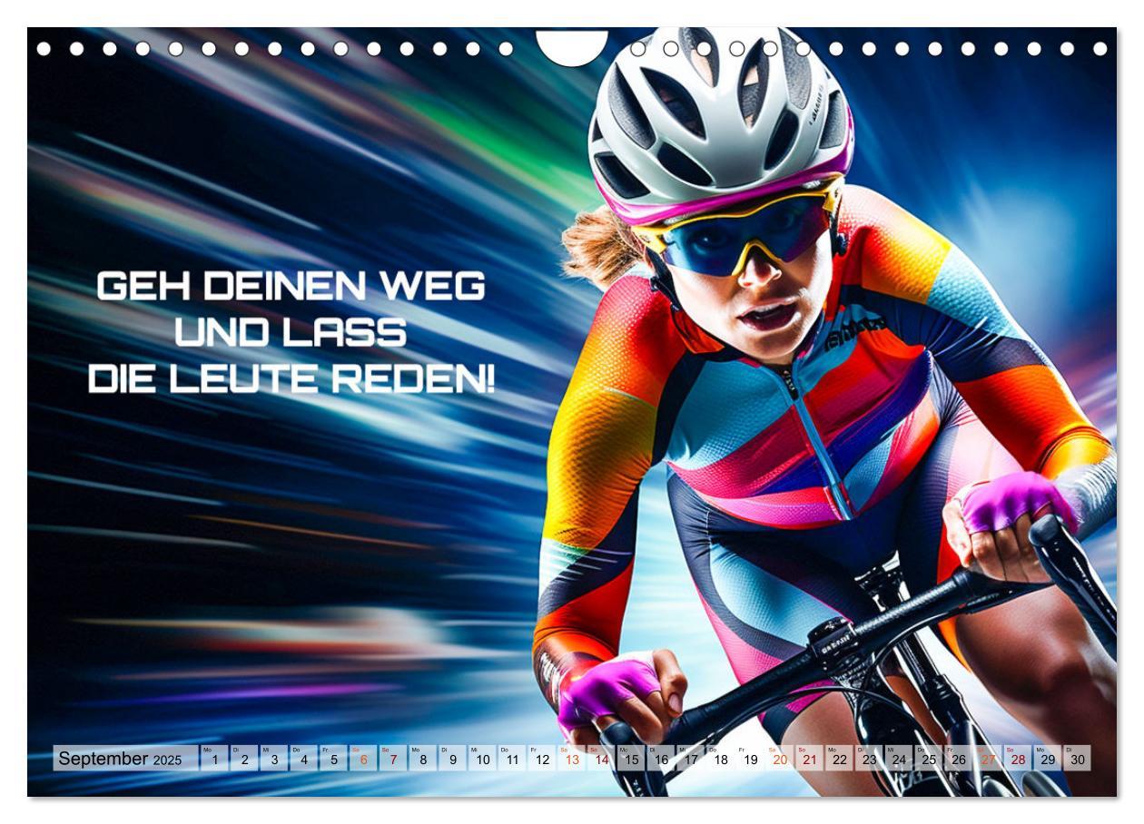 Bild: 9783383849916 | Rennrad und Motivation (Wandkalender 2025 DIN A4 quer), CALVENDO...