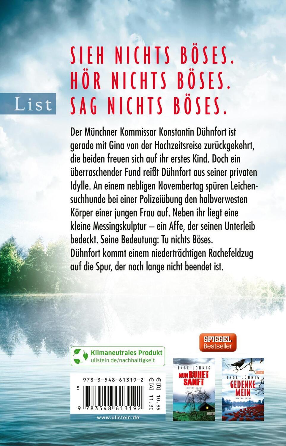 Rückseite: 9783548613192 | Sieh nichts Böses | Inge Löhnig | Taschenbuch | Deutsch | 2017