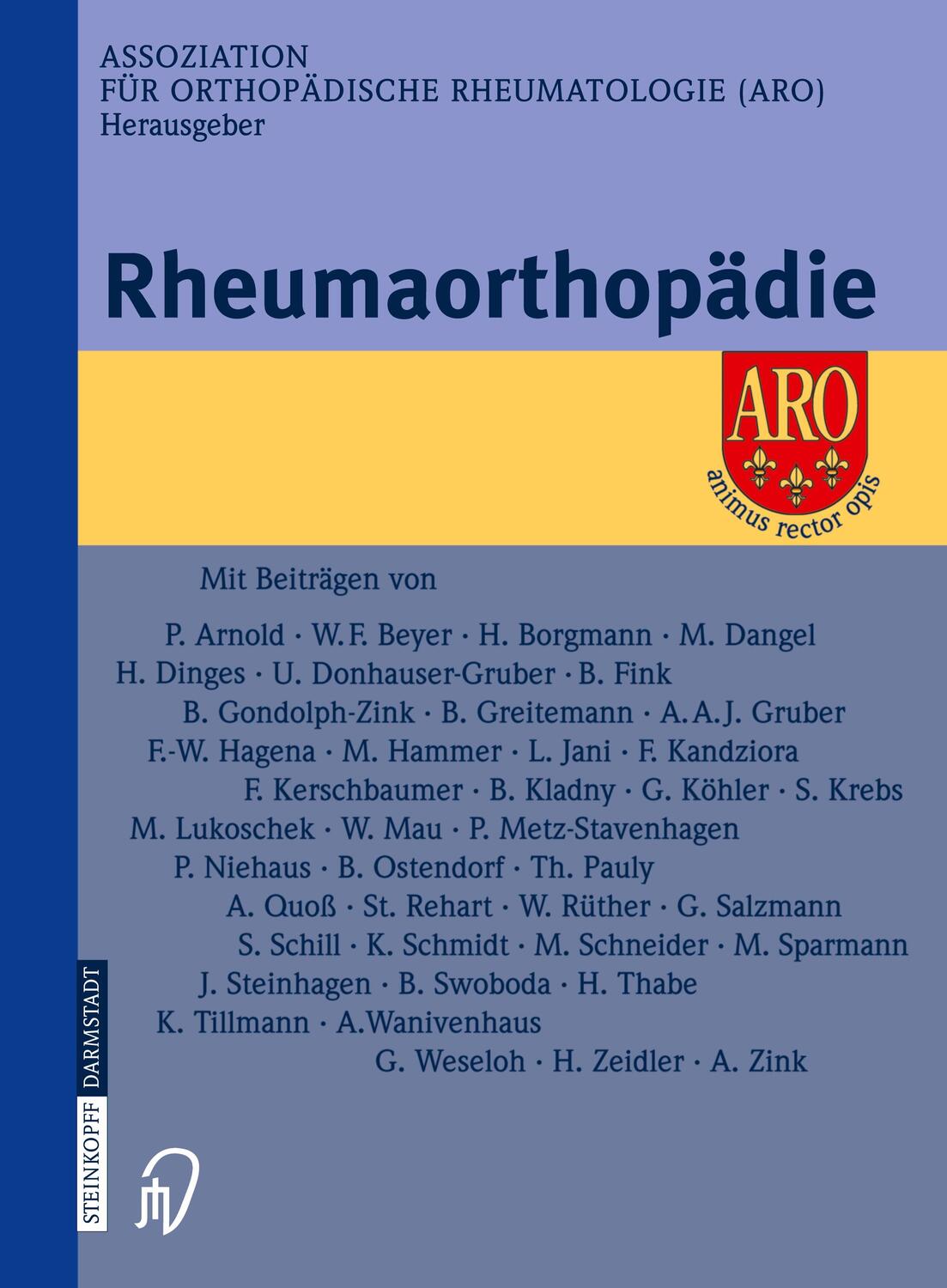 Cover: 9783798514911 | Rheumaorthopädie | Assoziation für Orthopädische Rheumatologie | Buch