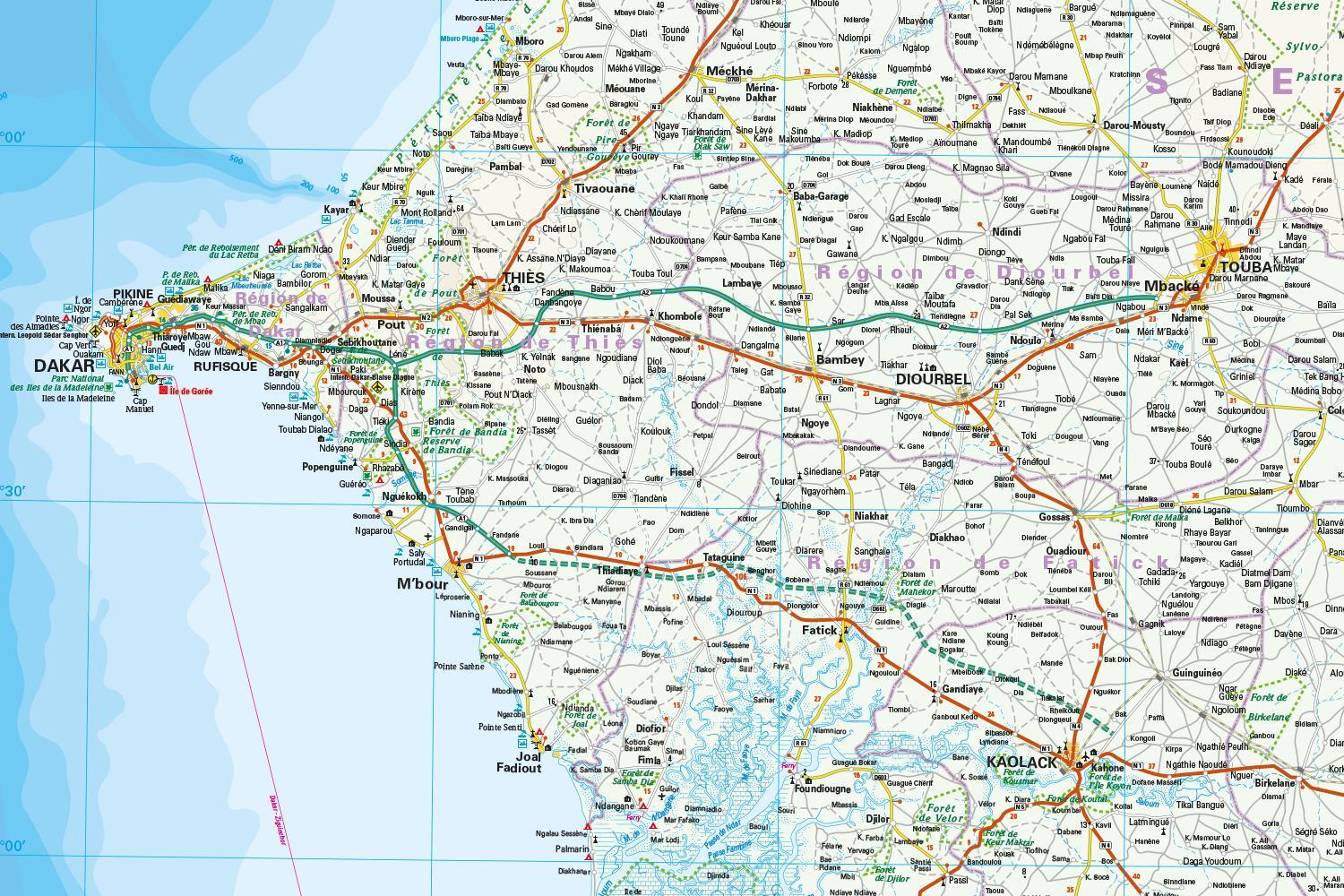 Bild: 9783831773657 | Reise Know-How Landkarte Senegal, Gambia 1 : 550 000 | (Land-)Karte