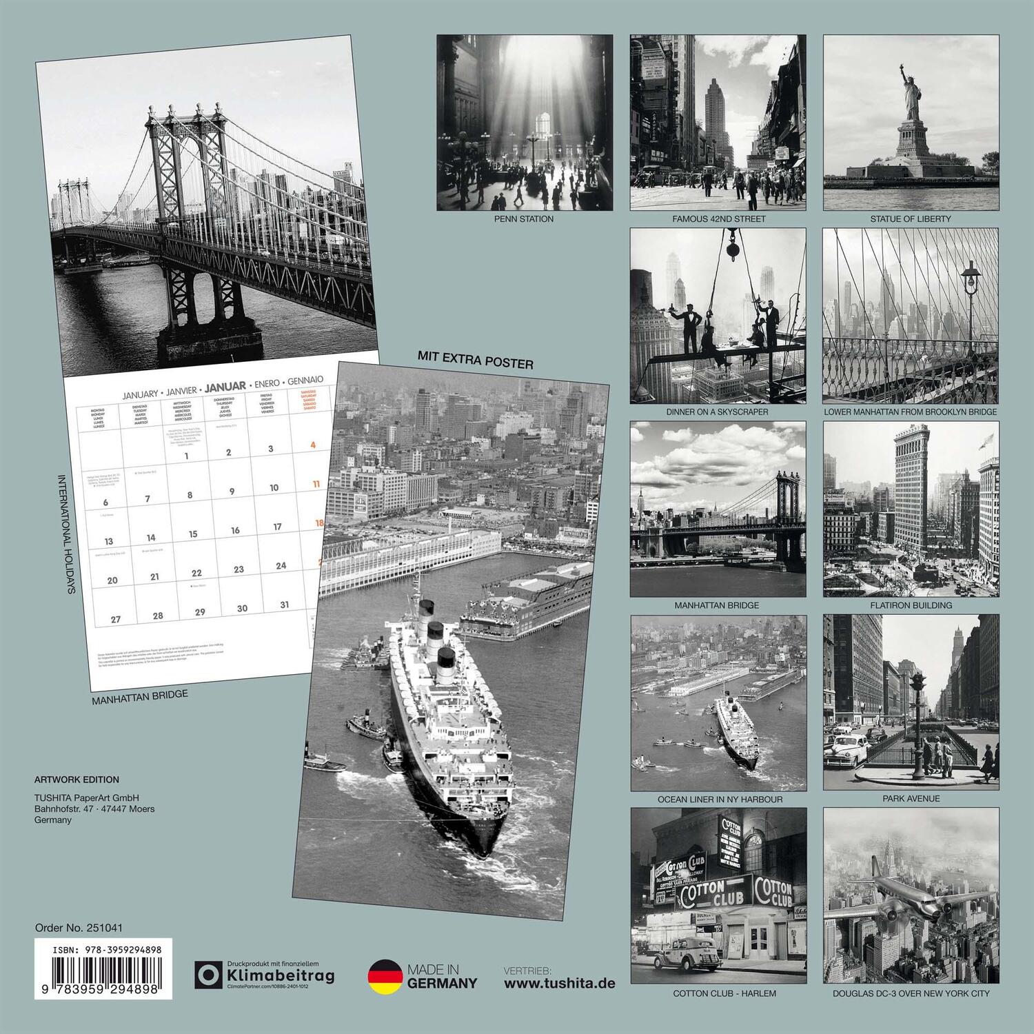 Rückseite: 9783959294898 | New York Retro 2025 | Kalender 2025 | Kalender | Artwork Edition