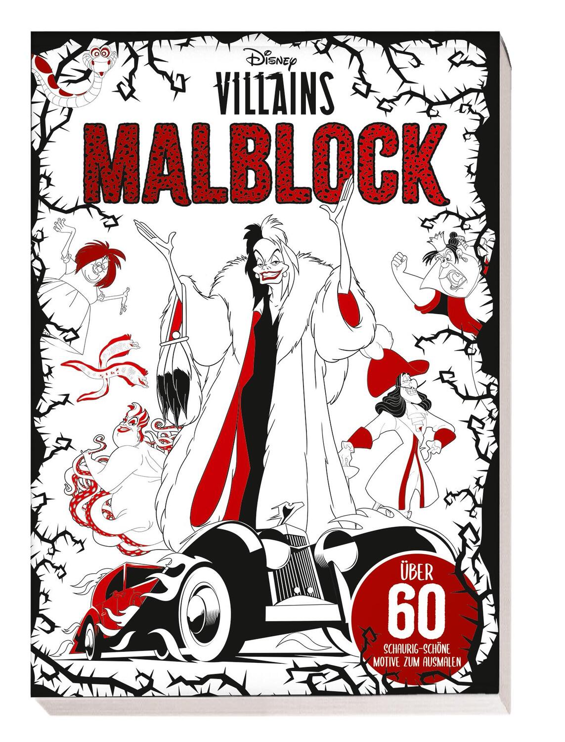 Cover: 9783833240010 | Disney Villains: Malblock: über 60 schaurig-schöne Motive zum Ausmalen