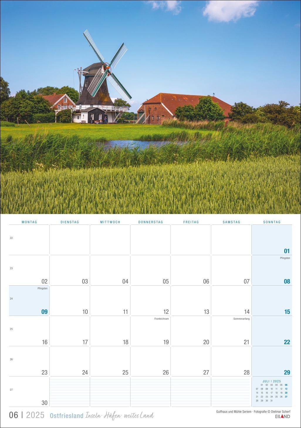 Bild: 9783964023469 | Ostfriesland Kalender 2025 - Inseln · Häfen · weites Land | Eiland
