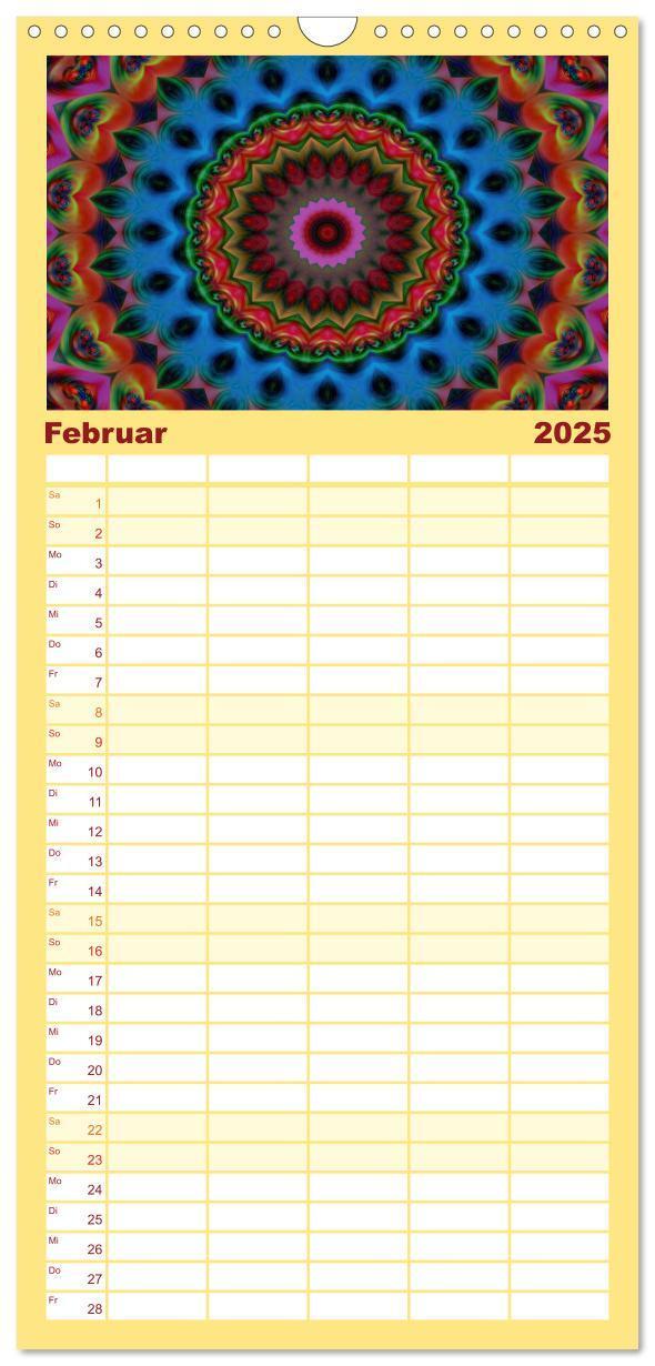 Bild: 9783457122358 | Familienplaner 2025 - Mandala Träume mit 5 Spalten (Wandkalender,...