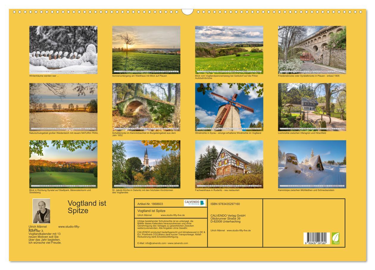 Bild: 9783435297160 | Vogtland ist Spitze (Wandkalender 2025 DIN A2 quer), CALVENDO...