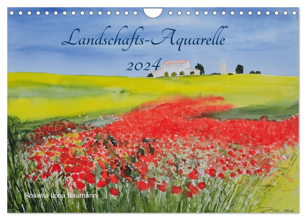 Cover: 9783675692237 | Landschafts-Aquarelle 2024 Roswita Ilona Baumann (Wandkalender 2024...