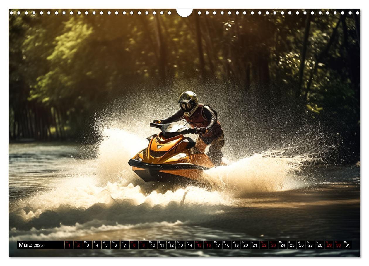 Bild: 9783383909238 | Jetski Power (Wandkalender 2025 DIN A3 quer), CALVENDO Monatskalender