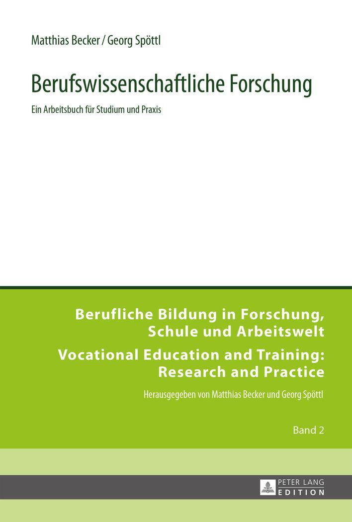 Cover: 9783631660881 | Berufswissenschaftliche Forschung | Georg Spöttl (u. a.) | Buch | 2015