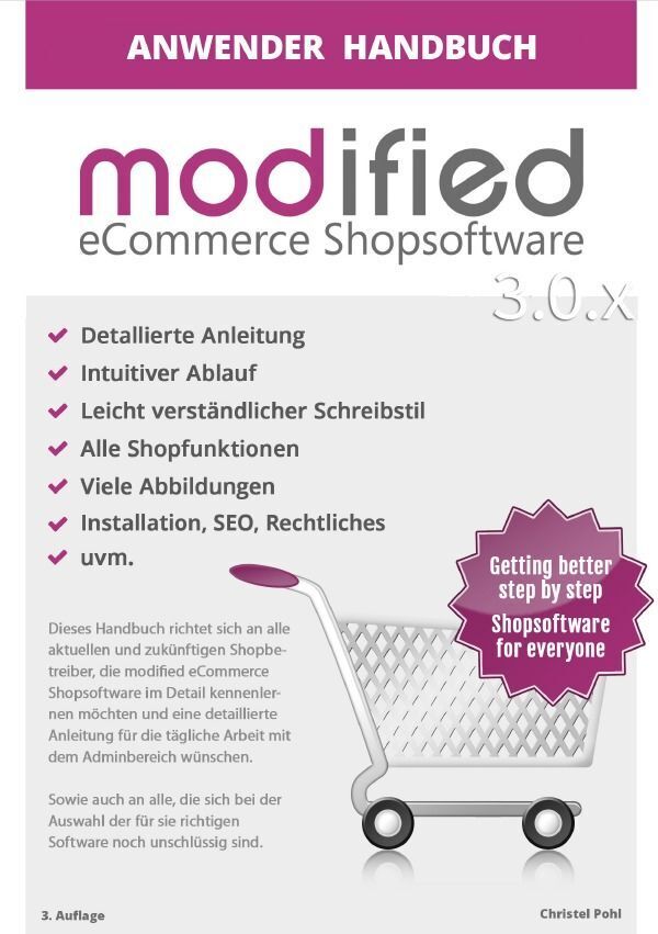 Cover: 9783758488207 | Anwenderhandbuch modified eCommerce 3.0.x | Christel Pohl | Buch