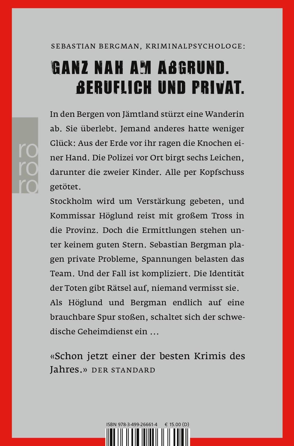 Rückseite: 9783499266614 | Die Toten, die niemand vermisst | Ein Fall für Sebastian Bergman