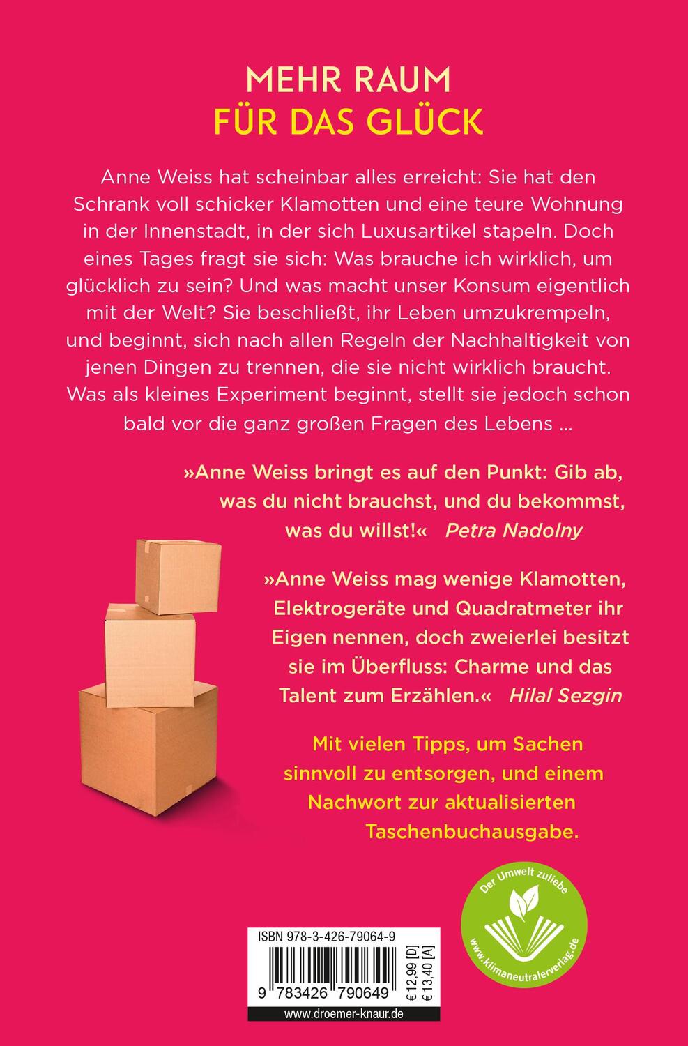 Rückseite: 9783426790649 | Mein Leben in drei Kisten | Anne Weiss | Taschenbuch | Deutsch | 2023