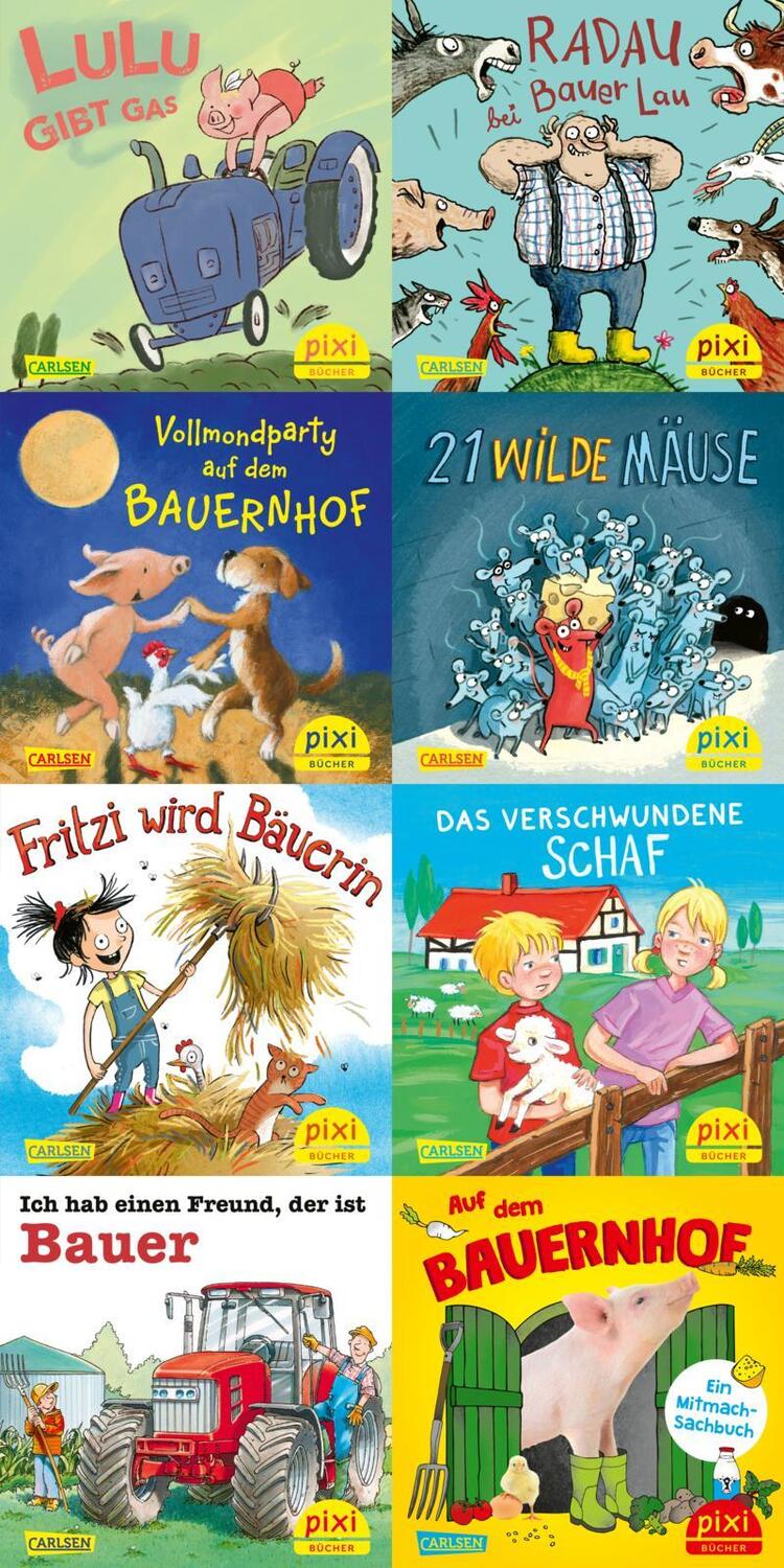 Cover: 9783551044631 | Pixi-Bundle 8er Serie 253: Pixis Abenteuer auf dem Bauernhof (8x1...