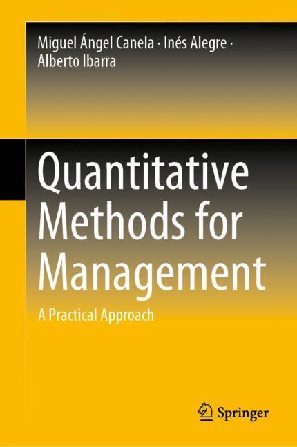 Cover: 9783030175535 | Quantitative Methods for Management | A Practical Approach | Buch