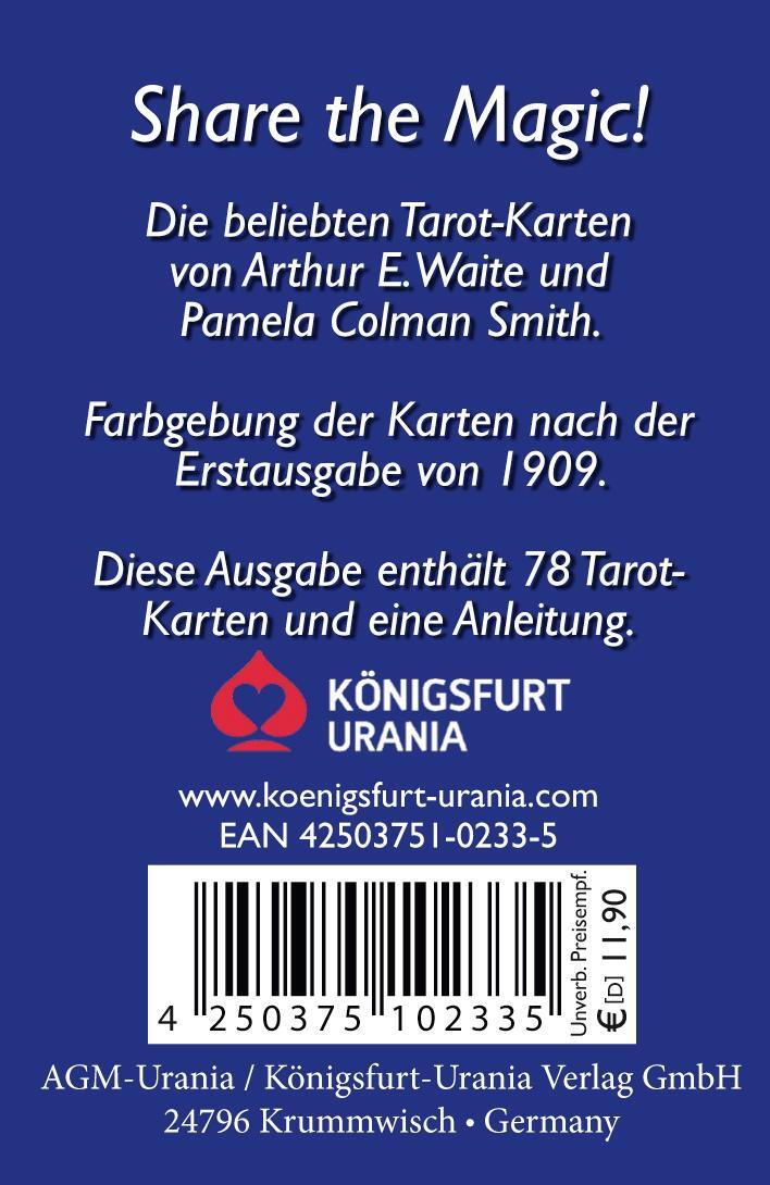 Rückseite: 4250375102335 | Tarot von A.E. Waite | Karten im Pocketformat | Arthur Edward Waite