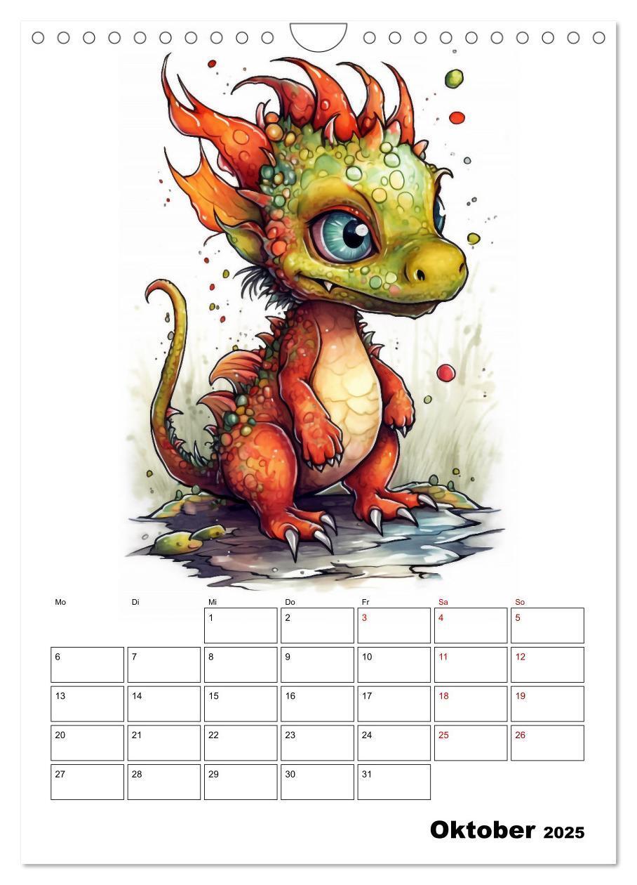 Bild: 9783435869084 | Niedliche Drachen (Wandkalender 2025 DIN A4 hoch), CALVENDO...