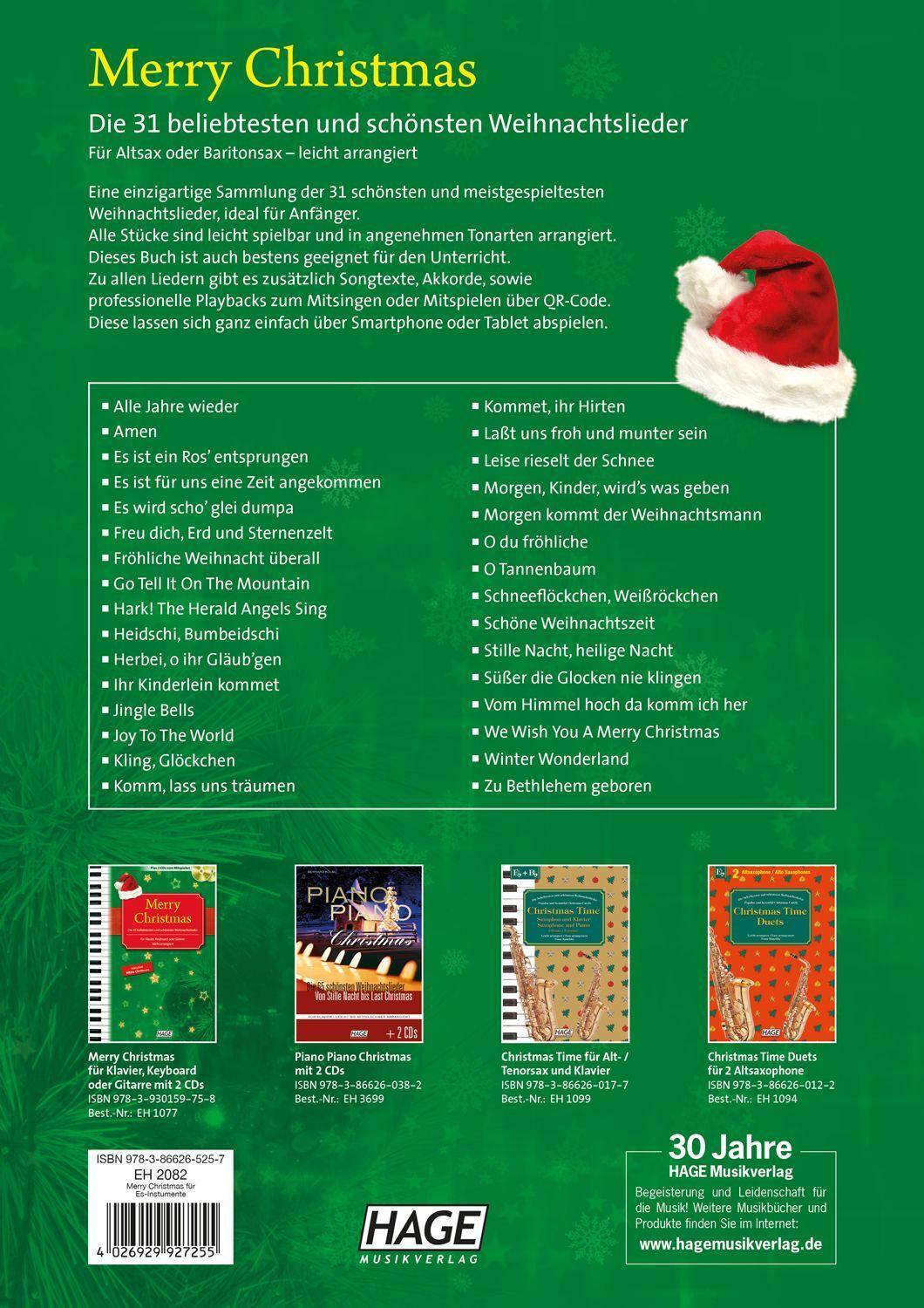 Bild: 9783866265257 | Merry Christmas für Es-Instrumente | HAGE Musikverlag | Taschenbuch