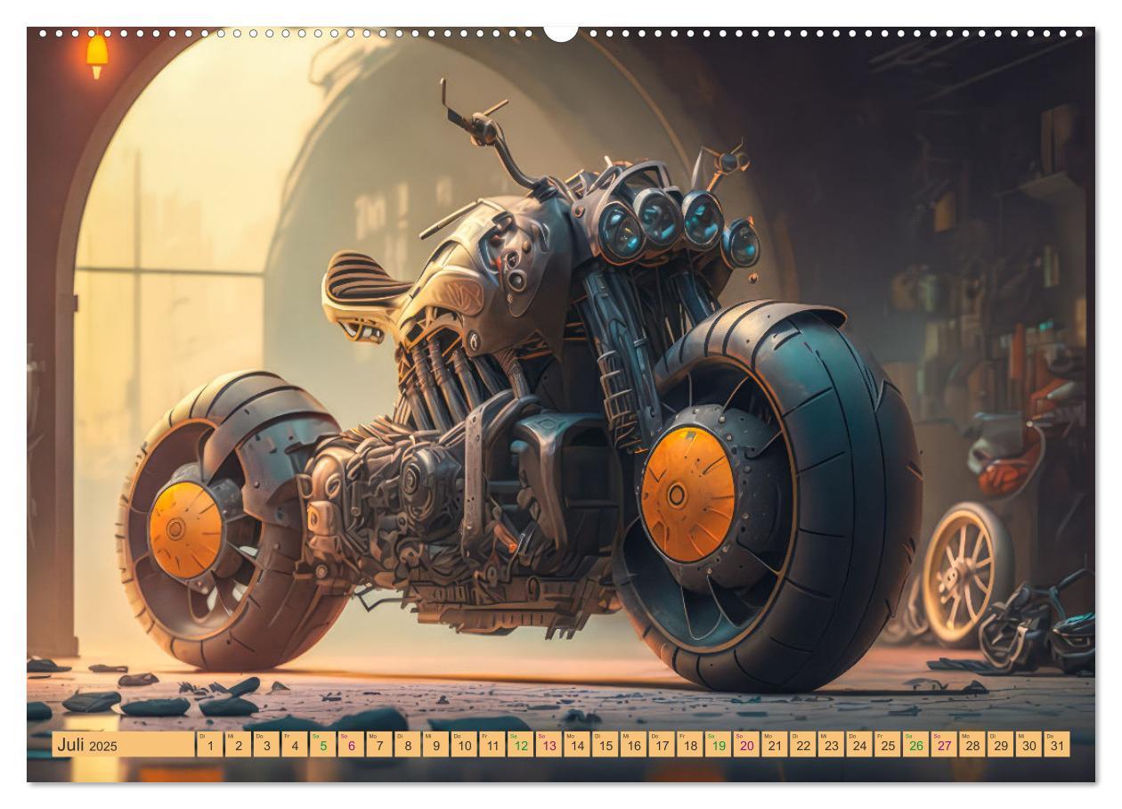 Bild: 9783383914904 | Bizzare Motorräder (Wandkalender 2025 DIN A2 quer), CALVENDO...