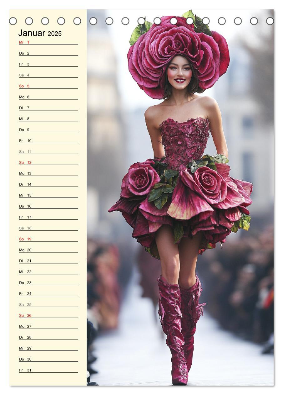 Bild: 9783457226568 | Blütenzauber. High Fashion auf dem Catwalk (Tischkalender 2025 DIN...