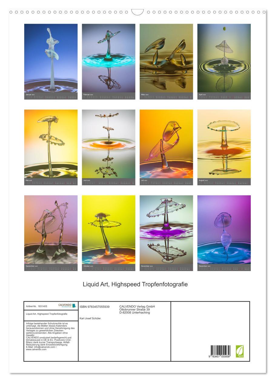 Bild: 9783457055939 | Liquid Art, Highspeed Tropfenfotografie (Wandkalender 2025 DIN A2...