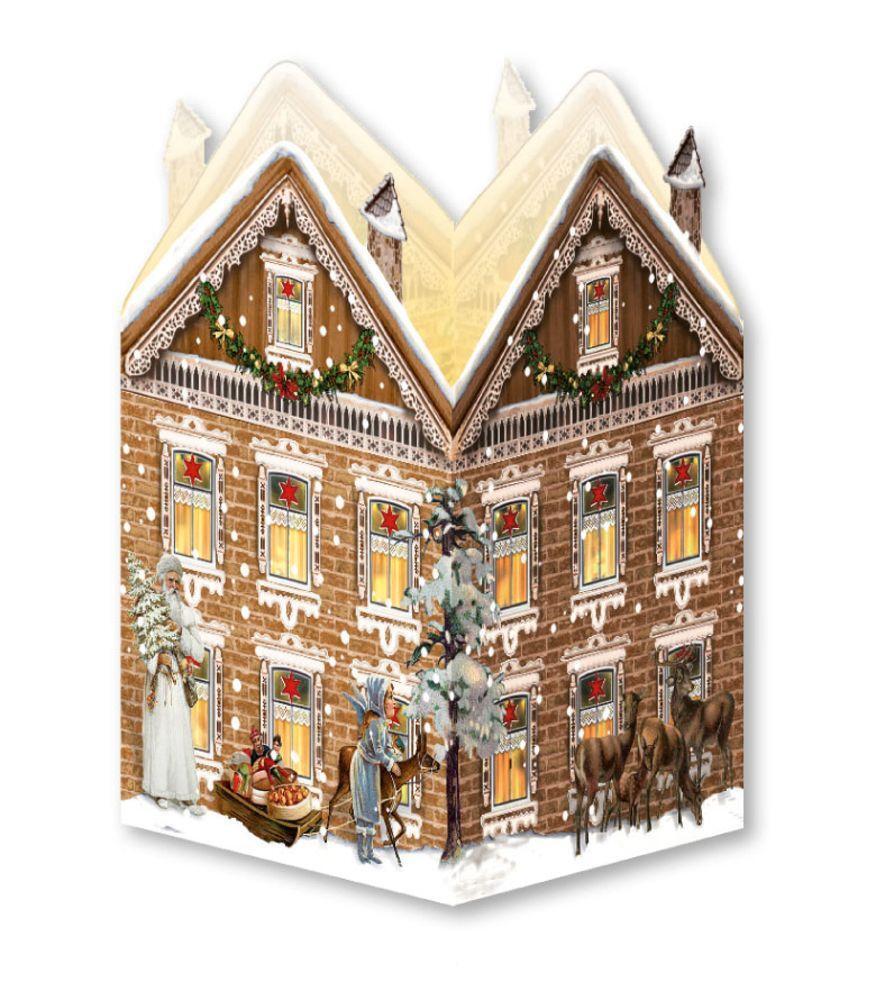 Bild: 4050003710228 | Nostalgische Weihnachtshäuser | Windlicht-Mini-Adventskalender | Box